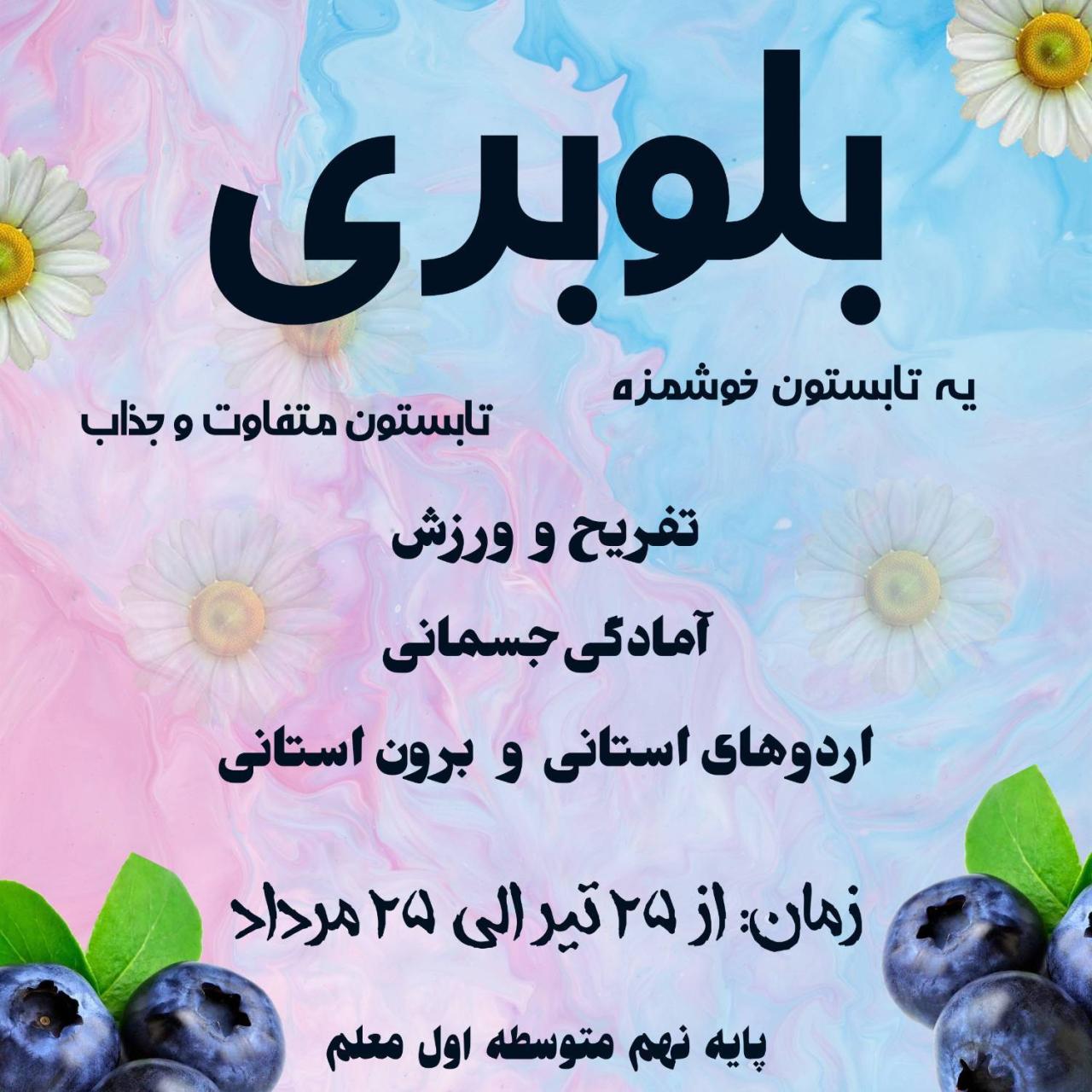 پایگاه تابستانی پایه نهم/💠 بلوبری 💠